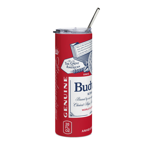 Budweiser Stainless Steel Tumbler - 20oz - Perfect for Beer Lovers