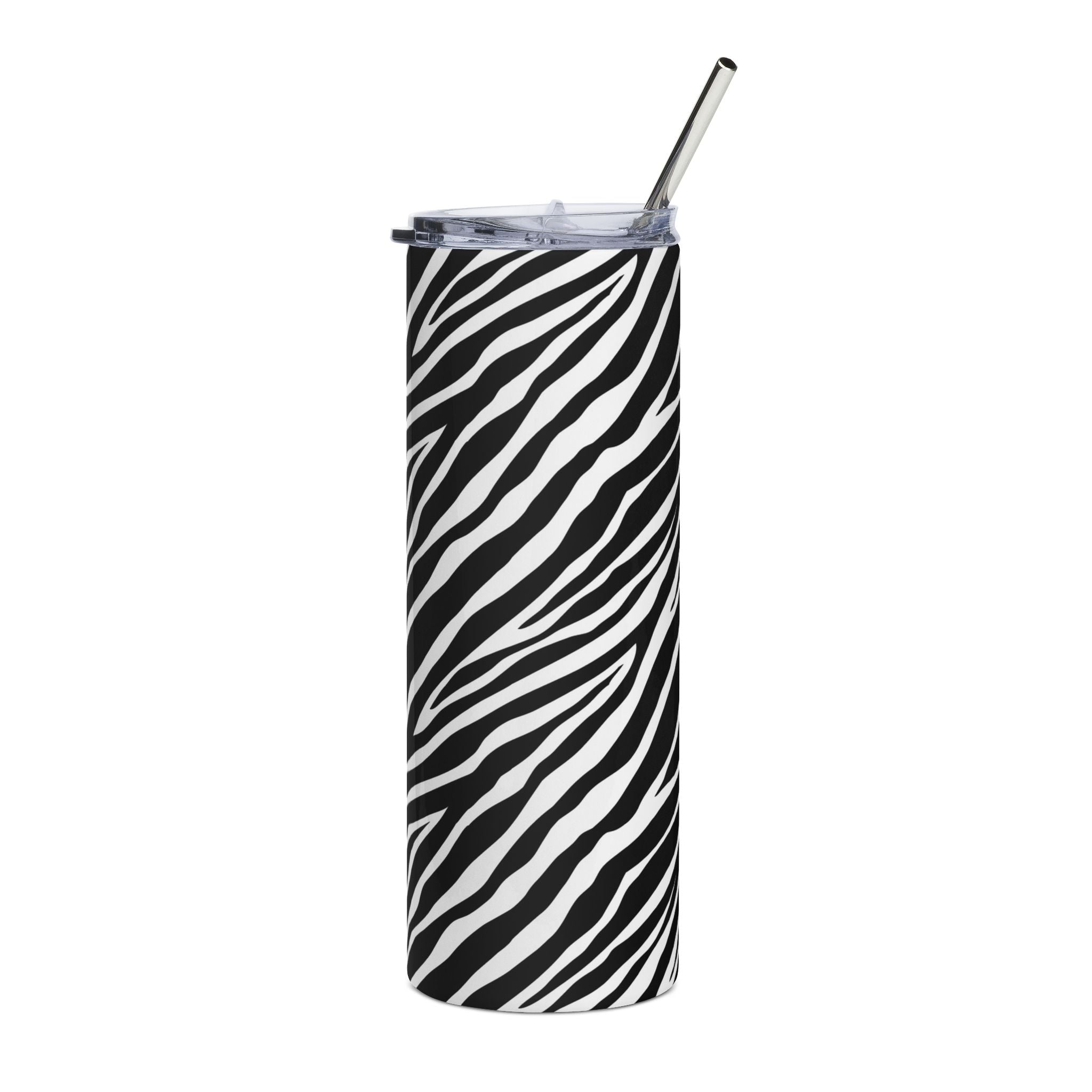 Zebra Print Stainless Steel Tumbler - 20oz Travel Mug
