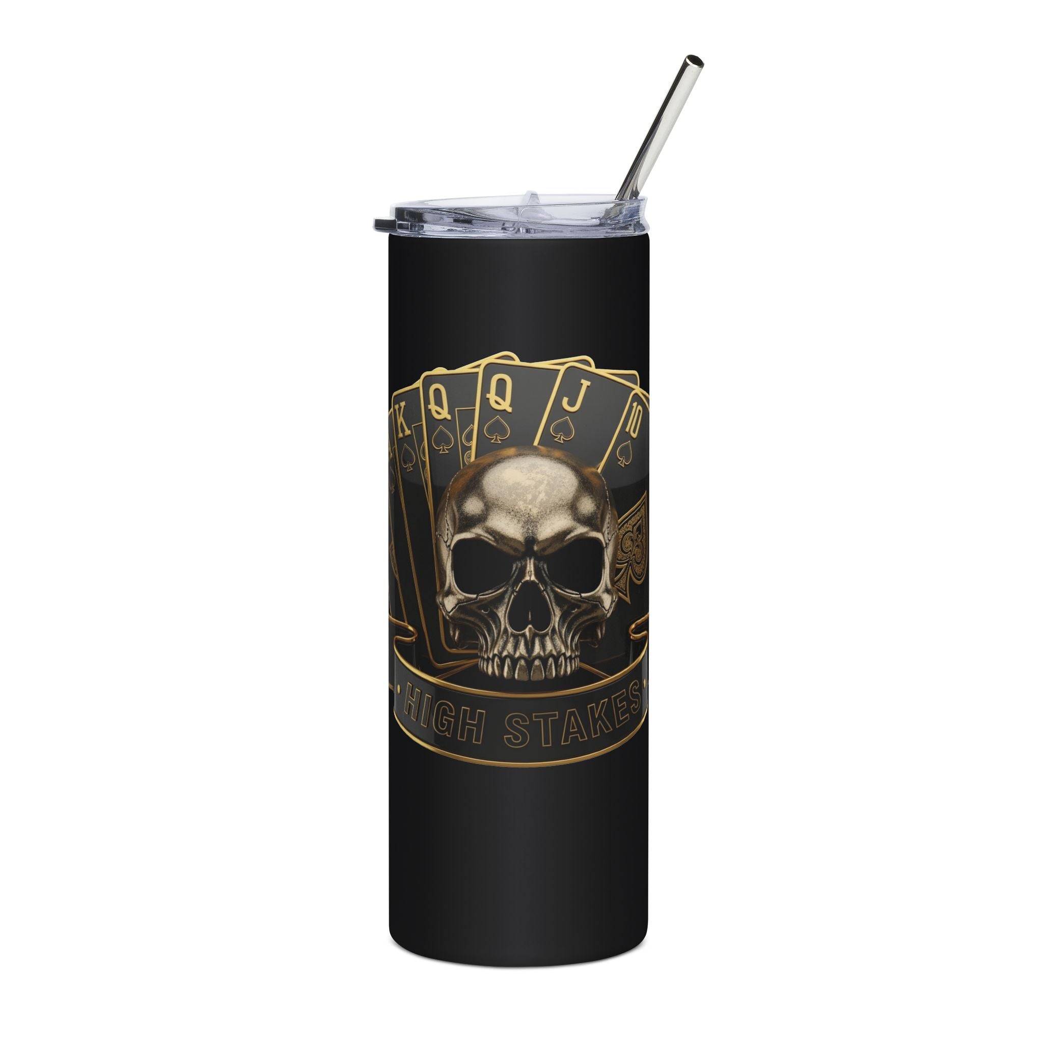 Skull Cards Stainless Steel Tumbler